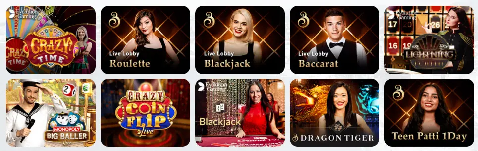 Jeux de casino en direct Mr James Casino